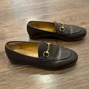 Gucci Jordaan loafer dark brown leather